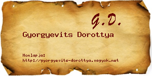 Gyorgyevits Dorottya névjegykártya